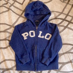 Kids Polo Hooded Sweatshirt